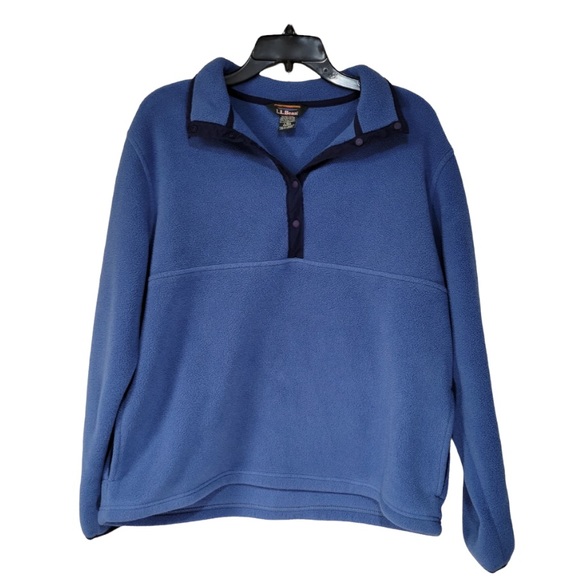 L.L. Bean Vintage Snap Button Fleece Jacket size large women - Picture 1 of 3